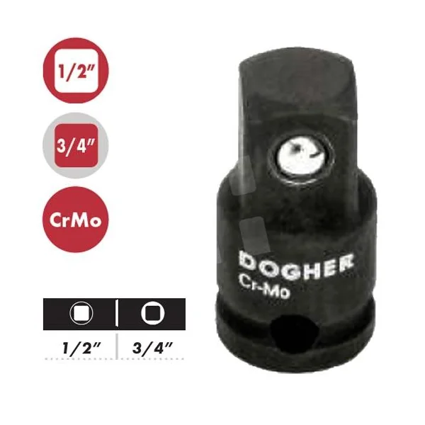 ADAPTADOR AUMENTADOR IMPACTO 1/2"-