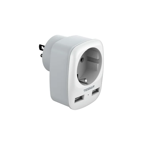 Adaptador TESSAN 611US (Plastic - Gris)