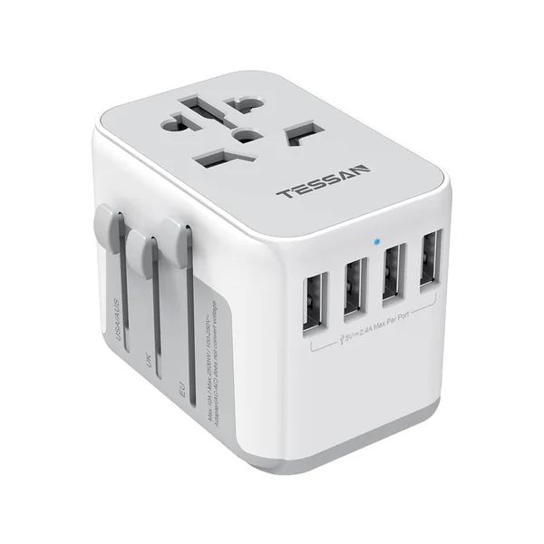 Adaptador TESSAN TS-633F-GR (Plastic - Gris)