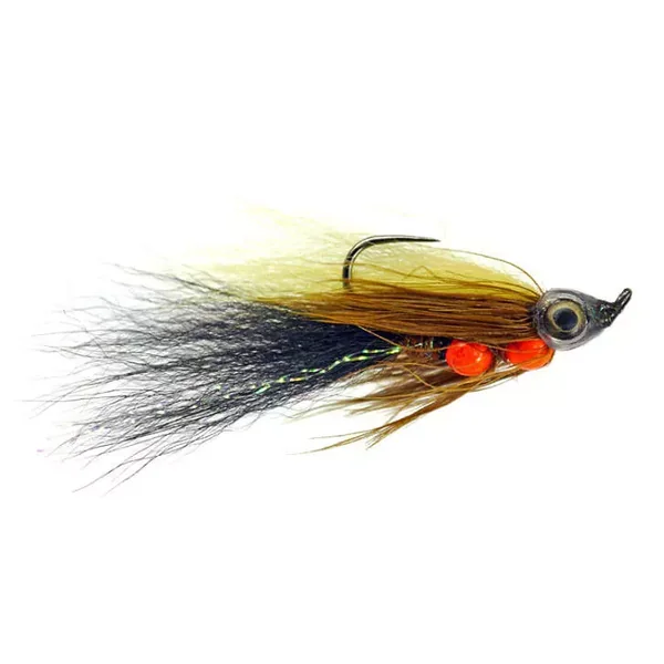 Ales Upside Down Double Decker Black Yellow streamer trucha