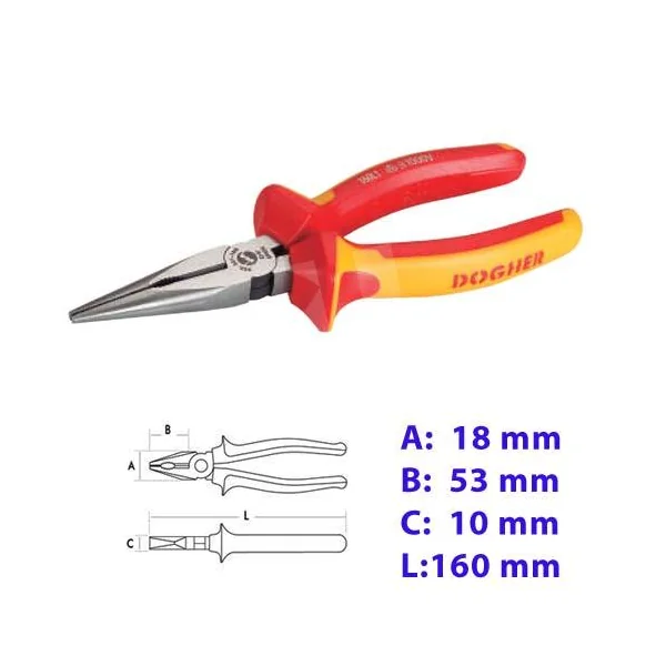 ALICATE AISL BOCA SEMIRED C/CORTE 160 MM