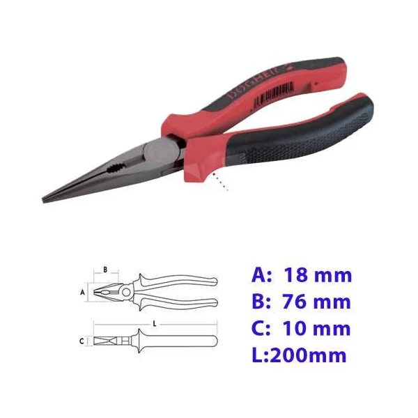 ALICATE BOCA SEMIREDONDA CORTE 200 L