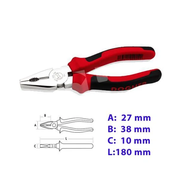 ALICATE UNIVERSAL PROF 180 MM