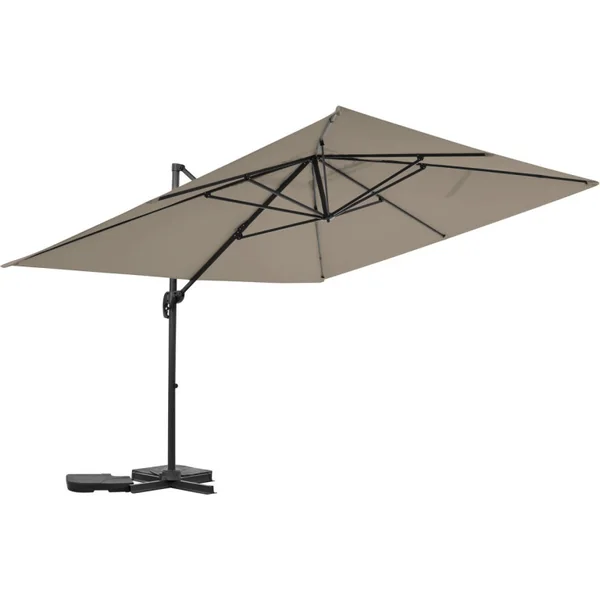 Aluminiowy parasol ogrodowy Sky 4" - 3 x 4 m - Taupe
