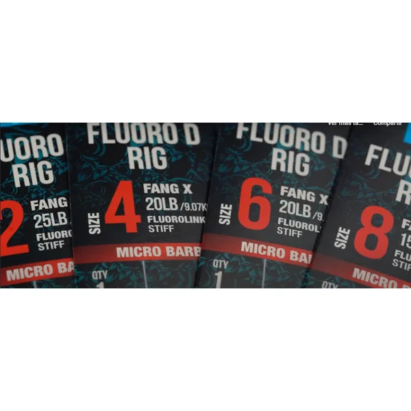ANZUELO FLUORO D RIG NASH (distintas tallas)