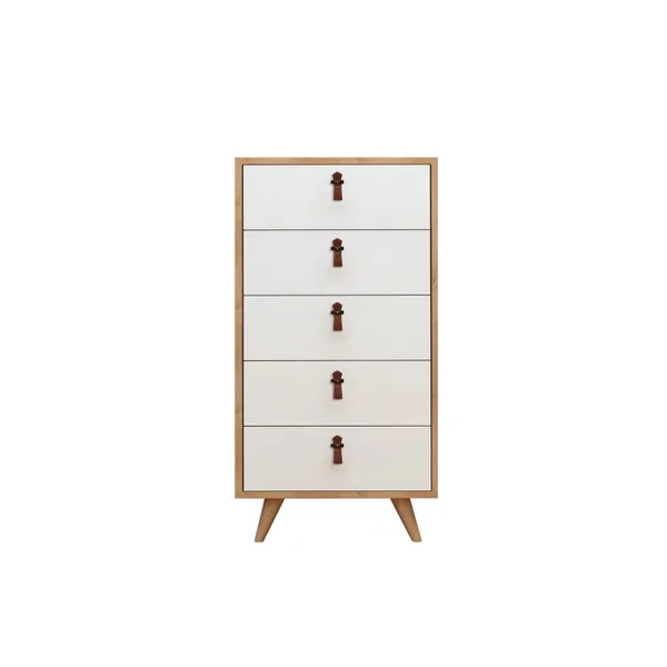 Arcón de madera "Frenzu" - 50 x 40 x 103 cm - Blanco