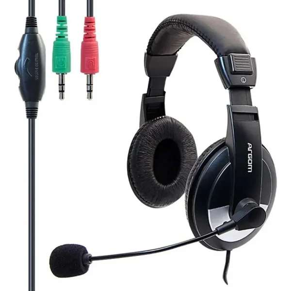 Argom Tech Audifonos Auriculares Con Microfono Pro 75 Negro - Imagen 2
