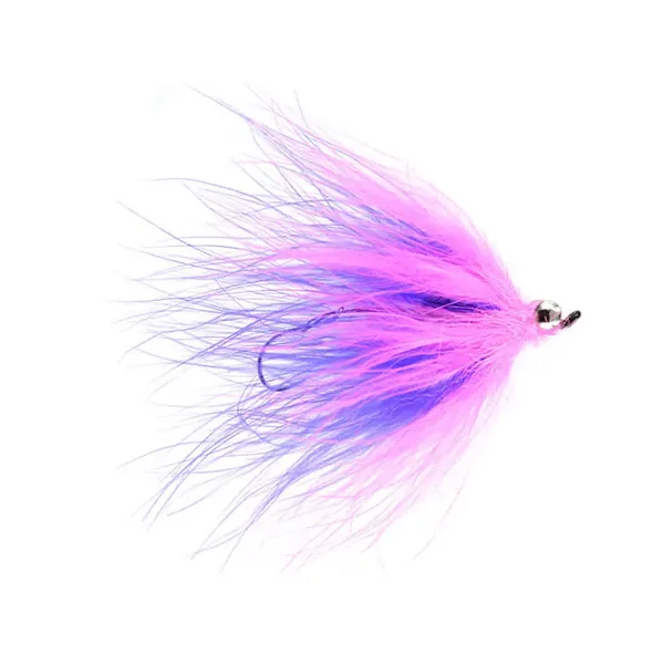 Articulated Lavander Pink & Blue mosca salmón
