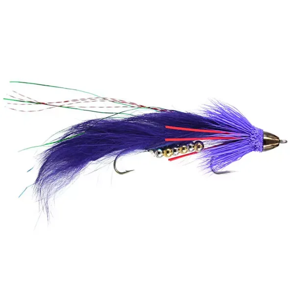 Articulated Purple Wolvering streamer trucha