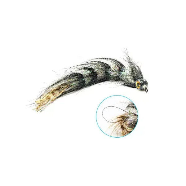 Articulated XXL Pike & Taimen Streamer 25 cm Black streamer lucio