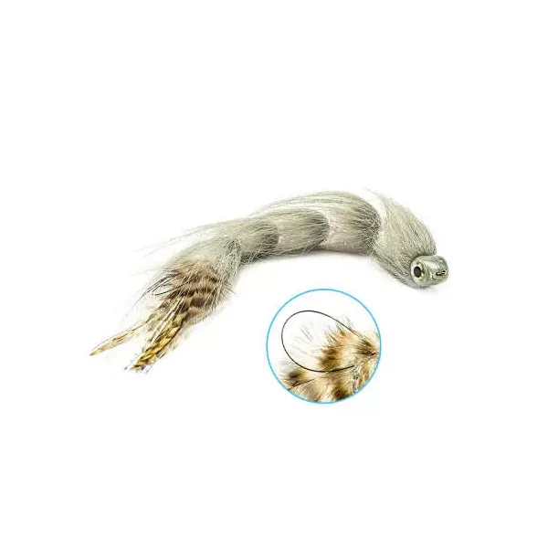 Articulated XXL Pike & Taimen Streamer 25 cm Grey streamer lucio
