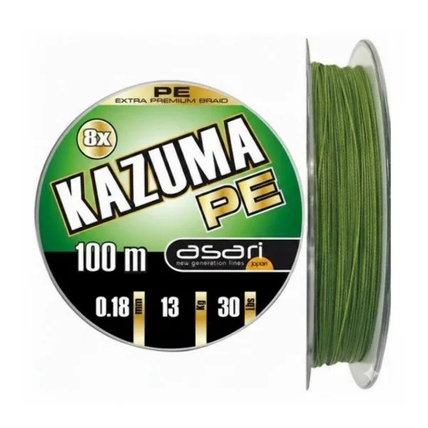 Asari Trenzado Kazuma PE 8X 0.18mm 30lb 13,64kg 150m