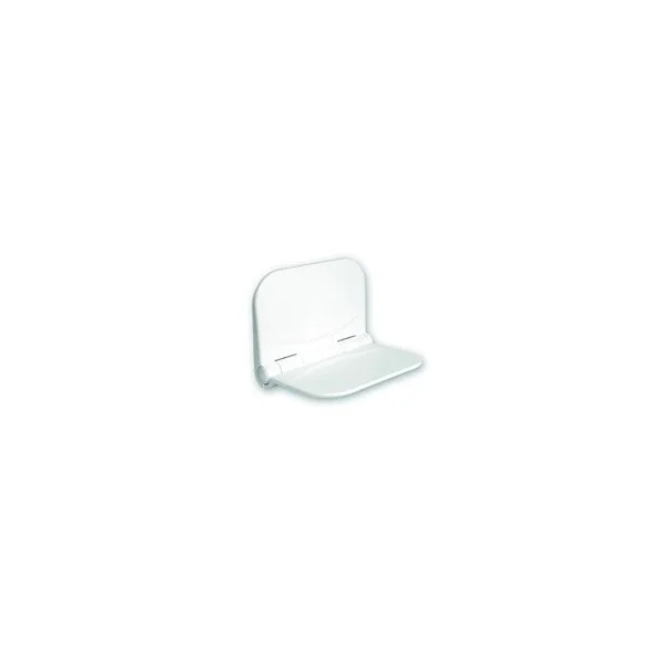 Asiento ducha plegable con respaldo blanco