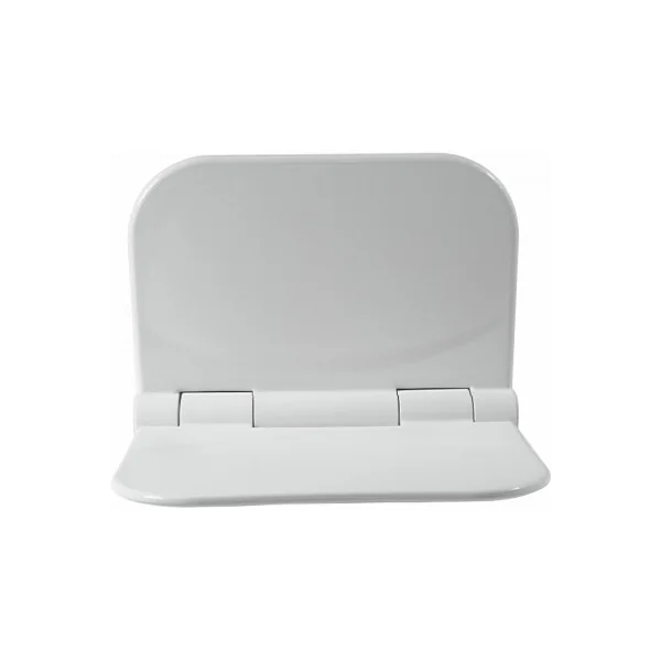 Asiento ducha plegable con respaldo blanco - Imagen 2