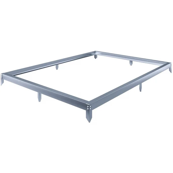 Base em aço galvanizado para estufa "Basilic" - 3,61 m² - Cinzento