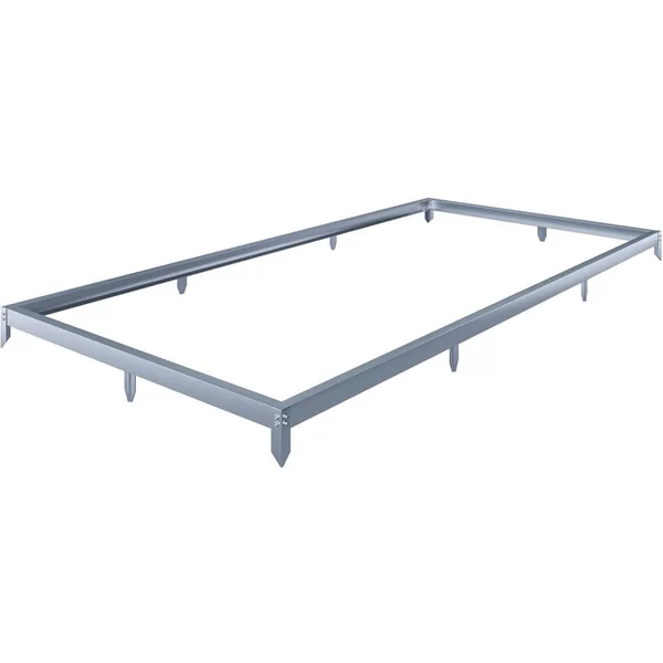 Base em aço galvanizado para estufa "Basilic" - 7,03 m² - Cinzento