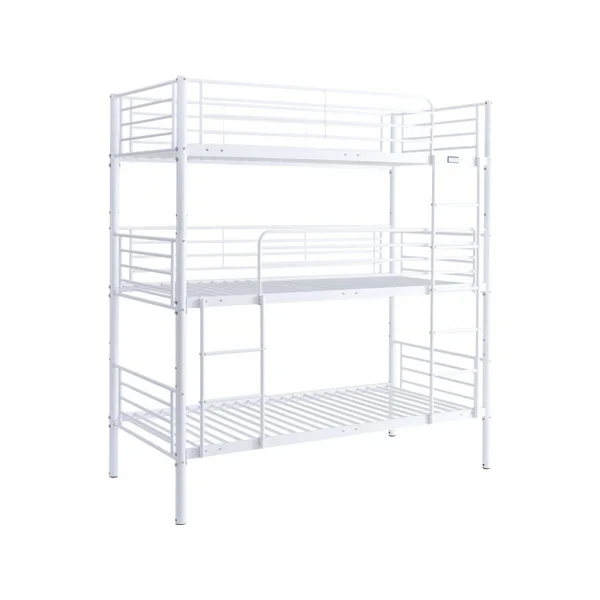 Beliche triplo em metal "Havin" - 90 x 190 cm - Branco