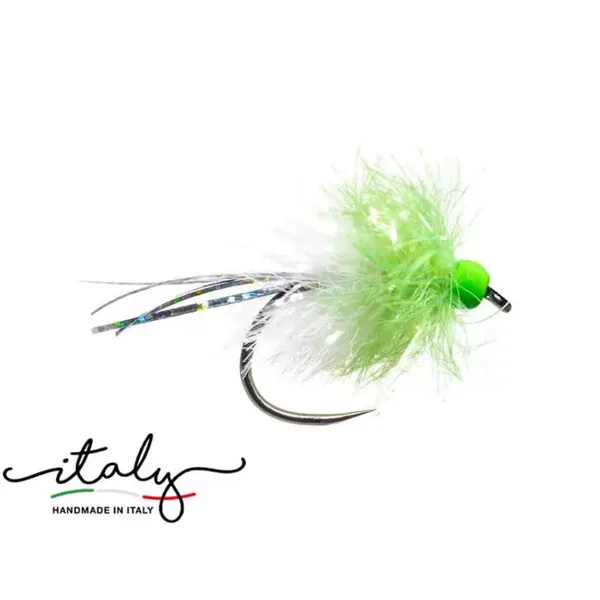BH Blob Bicolor Chartreuse White BL mosca lago