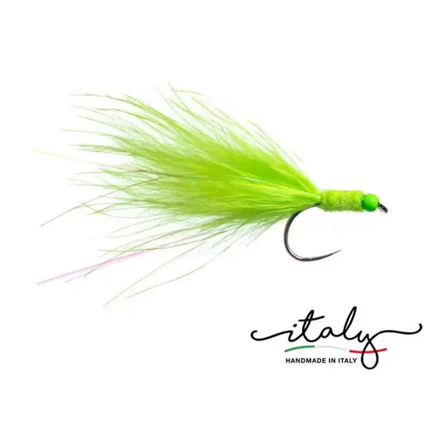 BH Competiton Wooly Bugger Fluo Chartreuse BL streamer lago