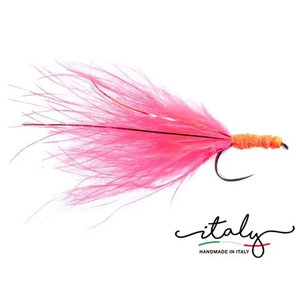 BH Competiton Wooly Bugger Fluo Red BL streamer lago