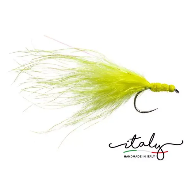 BH Competiton Wooly Bugger Fluo Yellow BL streamer lago