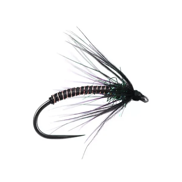 Black Metallic Soft Hackles Spider BL mosca agohada