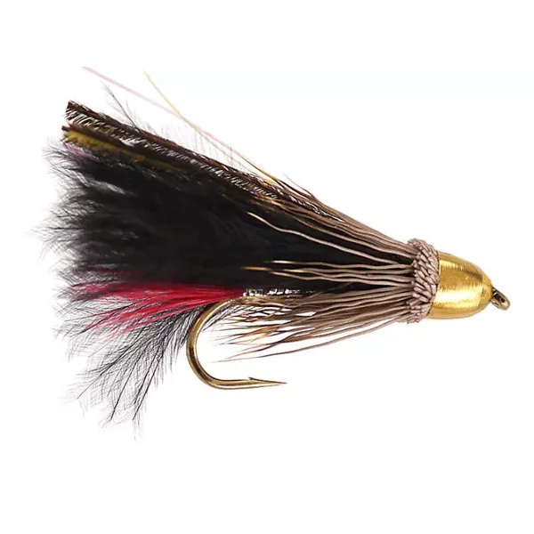 Black Muddler Marabou Conehead streamer trucha