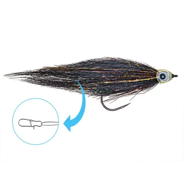 Black Tricky Stinger BL Plus - 16 cm streamer depredadores