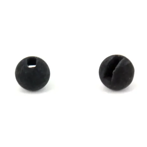 Bolas tungsteno con ranura - MATT BLACK - 10 pcas.