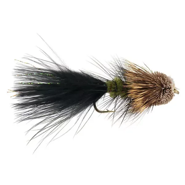 Bow River Bugger - Black streamer trucha