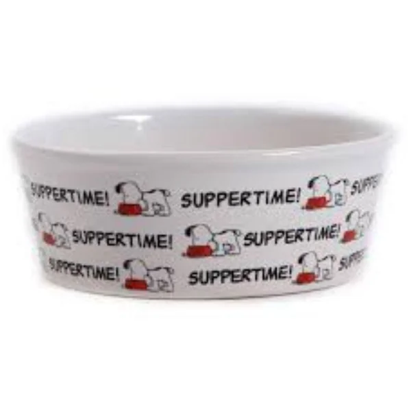 Bowl de Comida para Mascota Snoopy Suppertime13cm
