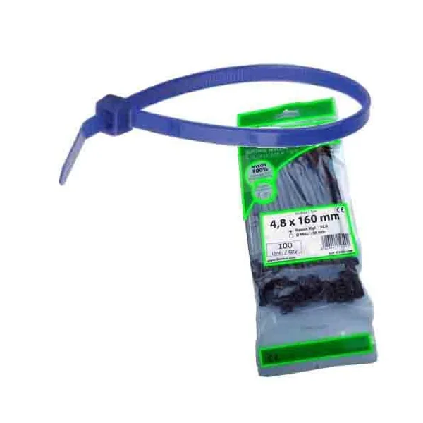 BRIDA NYLON AZUL 4,8X160 (100UD)