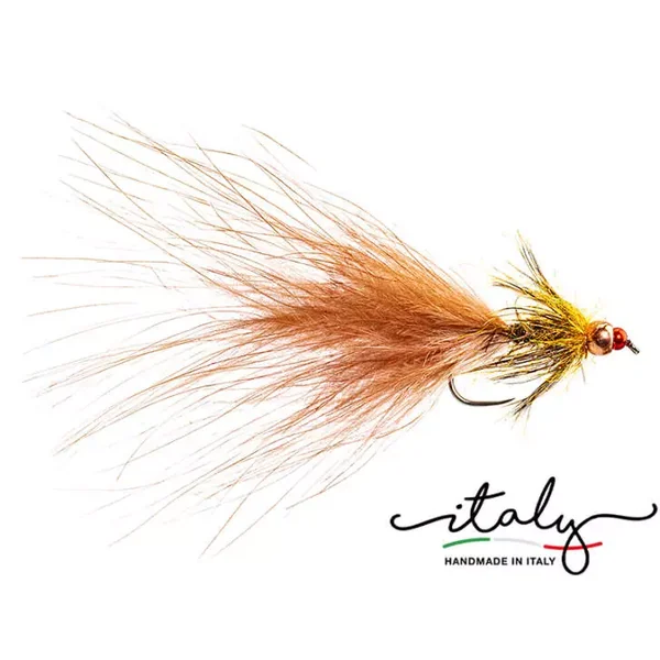 Brown Heavy TG Marabou Leech Evo streamer