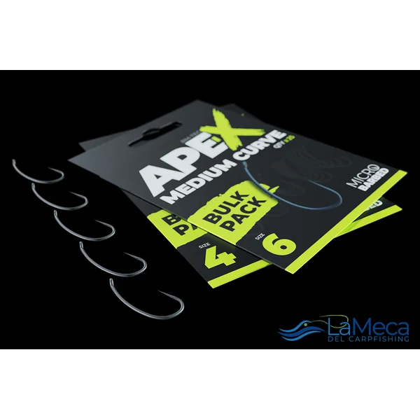 BULK PACK ANZUELO RIDGEMONKEY APE-X MEDIUM CURVE (DIFERENTES OPCIONES)
