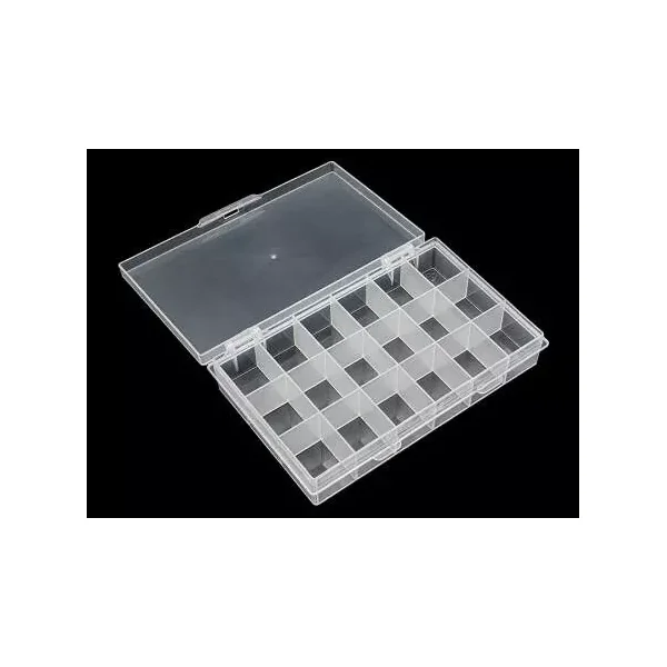 Caja de bobinas y piezas pequeñas