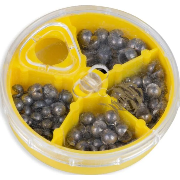 Caja plomos 55gr 4 compartimentos