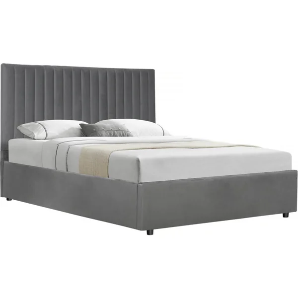 Cama con baúl "Mia" - 140 x 190 cm - Gris