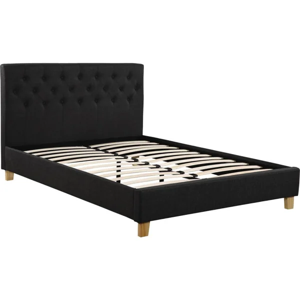 Cama de casal "Emmy" - 140 x 190 cm - Cinza