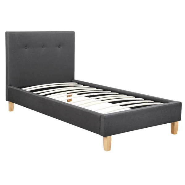 Cama "Elise" - 90 x 190 cm - Cinza escuro -