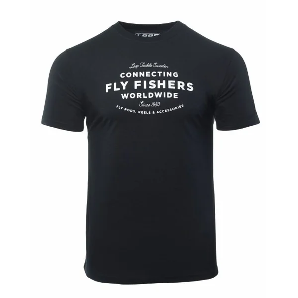 Camiseta Loop Connecting Fly Fishers Worldwide black