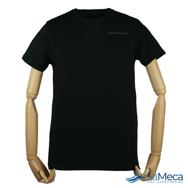 CAMISETA NEGRA MANGA CORTA STICKY