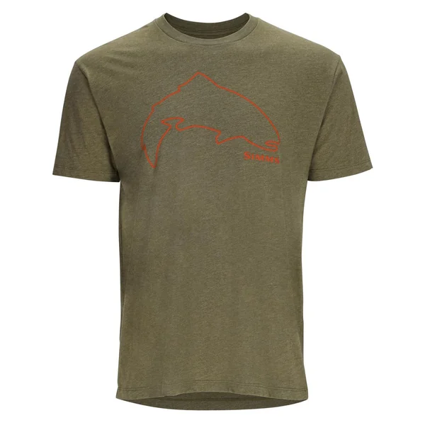 Camiseta Simms Trout Outline brezo militar