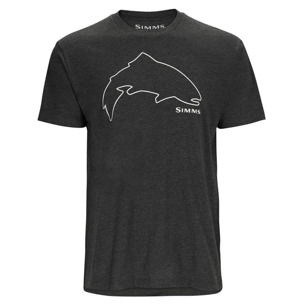 Camiseta Simms Trout Outline charcoal heather