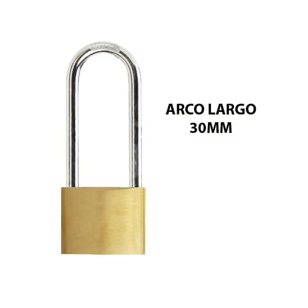 CANDADO AVL ARCO LARGO 30MM.