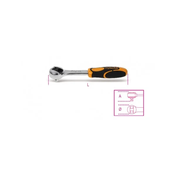 CARRACA REVERSIBLE CON CUADRADO MACHO 1/4" 48 DIENTES BETA REF.900/55