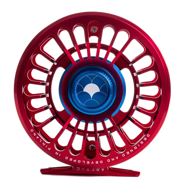 Carrete de mosca Alfa Arctic rojo lava