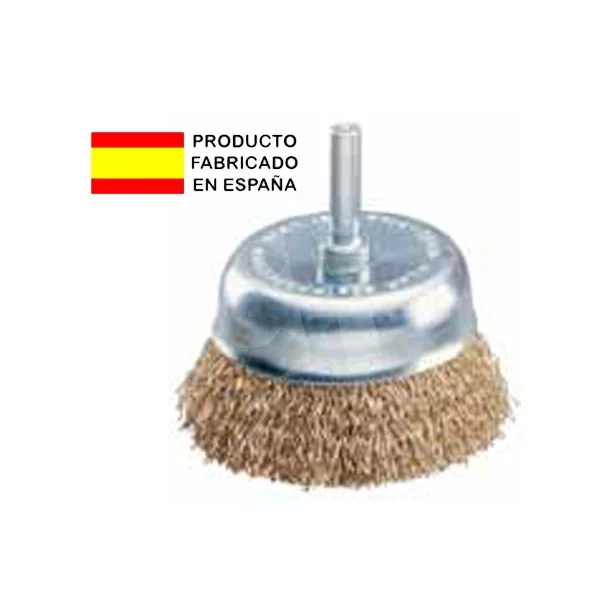 CEPILLO TAZA DE ALAMBRE CON ESPIGA DE 50