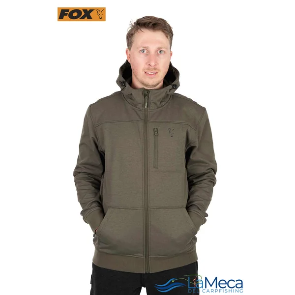 CHAQUETA FOX COLLECTION SOFT SHELL VERDE Y NEGRO