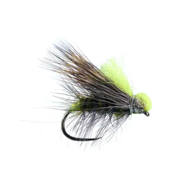 Chartreuse High Viz Deer Hair Sedge BL mosca seca