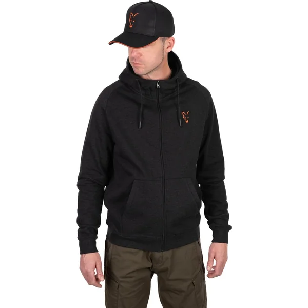 Colección LW Sudadera con capucha Negro/Naranja